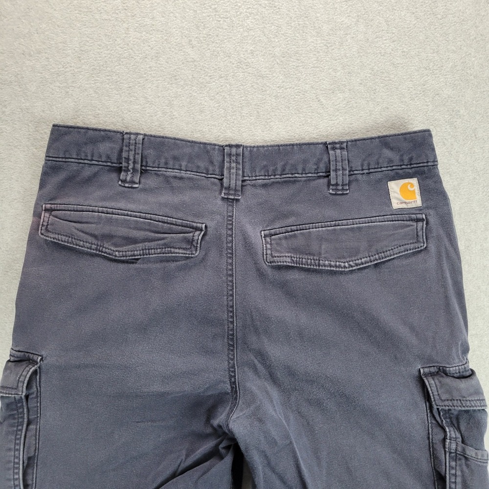 Carhartt Pants Mens 34x30 Blue Rugged Flex Relaxed Fit Canvas Cargo BN3574-M - Picture 10 of 11